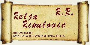 Relja Ripulović vizit kartica